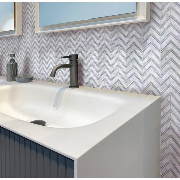 Apollo Tile Gray Brown 11-in x 11-in Polished Glass Stone Marble Mixed Pattern Wall Tile (4.83-sq. ft/ Carton)