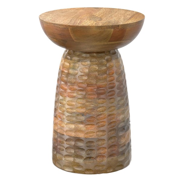 Boyd 13 in. Wide Solid Wood Contemporary Accent Table in Natural, Assembled