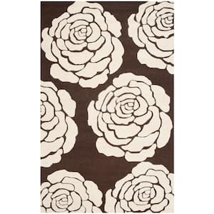 Cambridge Brown/Ivory 6 ft. x 9 ft. Floral Area Rug