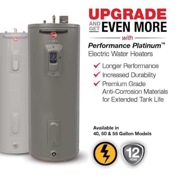 Natural Gas Ruud Electric Water Heater 50 Gallon Rheem Performance