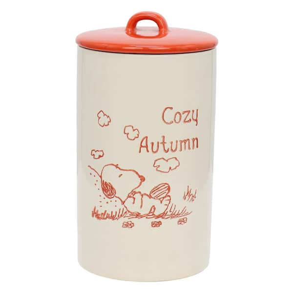 Peanuts Cozy Autumn Stoneware Canister with Lid
