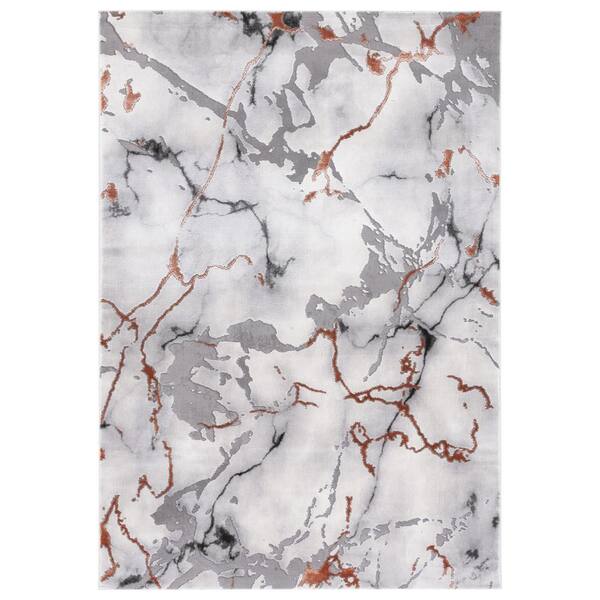 SAFAVIEH Craft Gray/Red 11 ft. x 14 ft. Running Abstract Area Rug