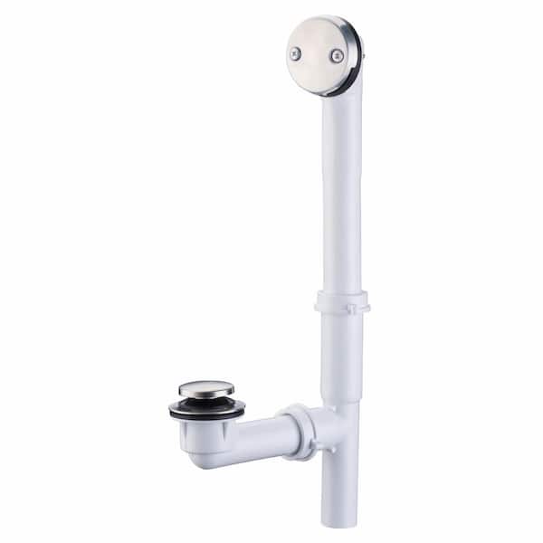 Select Tip Image LUKVIZO Brushed Nickel Tip Toe Bath Drain Trim Kit with Tubular PVC ...