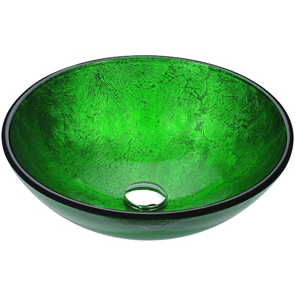 ANZZI Posh Series Deco-Glass Vessel Sink in Verdure Green