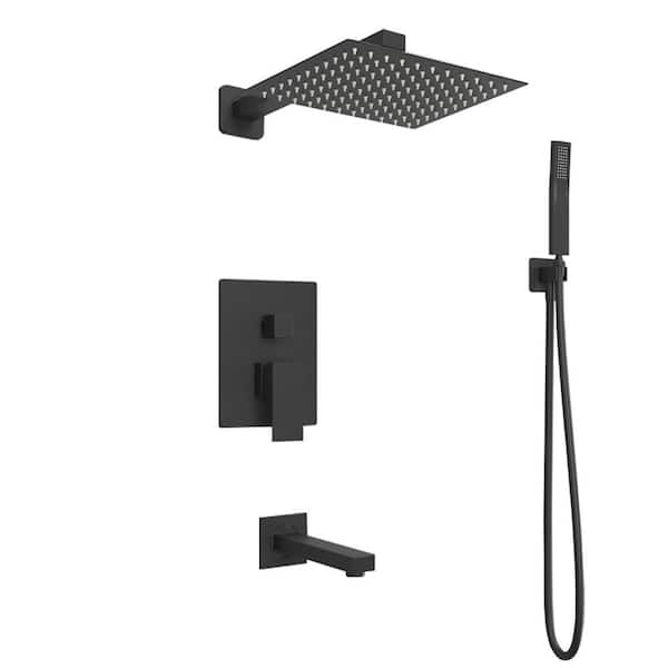 Kingdely 3-Spray Patterns with 2.5 GPM 9.8 in. Wall Mount Dual Shower ...