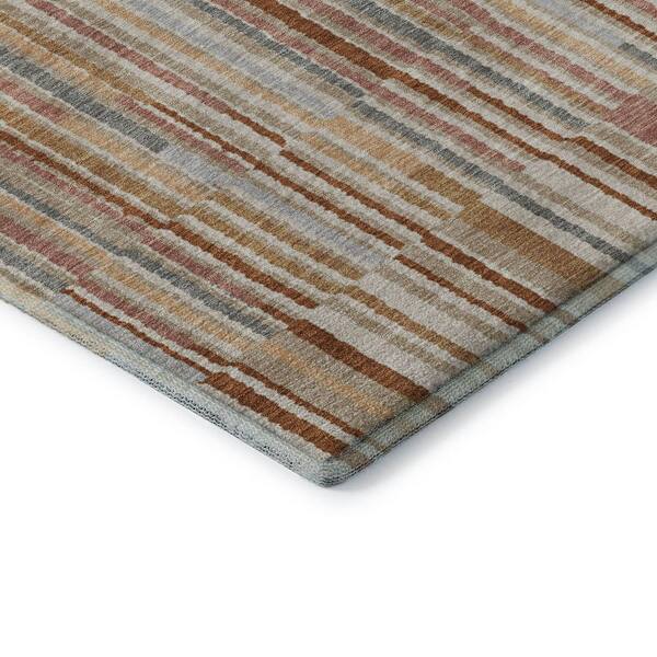 Mayfield Premium Machine Washable Abstract AMF2102 Paprika 2 ft. x 3 ft. Accent Rug