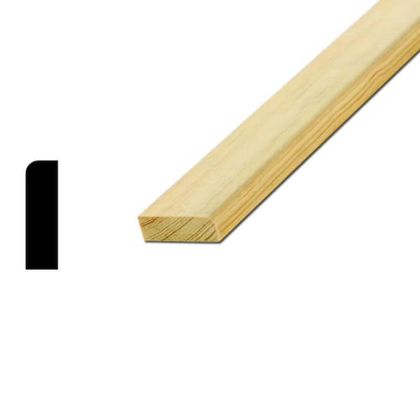 American Wood Moulding WM876 7/16 in. x 1-3/8 in. Pine Stop Moulding