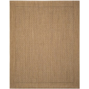 Palm Beach Natural 8 ft. x 10 ft. Border Area Rug