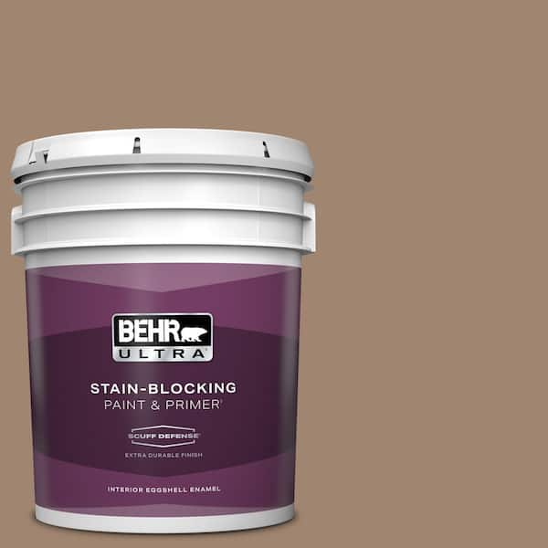 BEHR ULTRA 5 gal. #ICC-71 Warm Nutmeg Extra Durable Eggshell Enamel Interior Paint & Primer