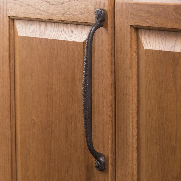 HICKORY HARDWARE Refined Rustic 8-13/16 in. (224 mm) Rustic Iron Cabinet  Pull (5-Pack) P2995-RI-5B - The Home Depot