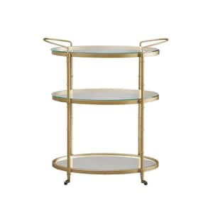 Lauren Antique Gold Bar Cart