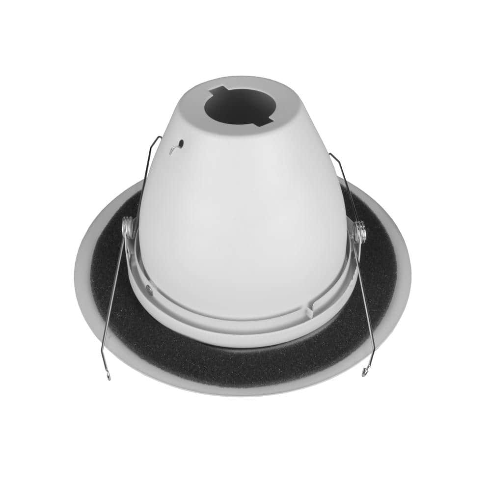 6-Inch White Adjustable Recessed Eyeball Trim with Baffle