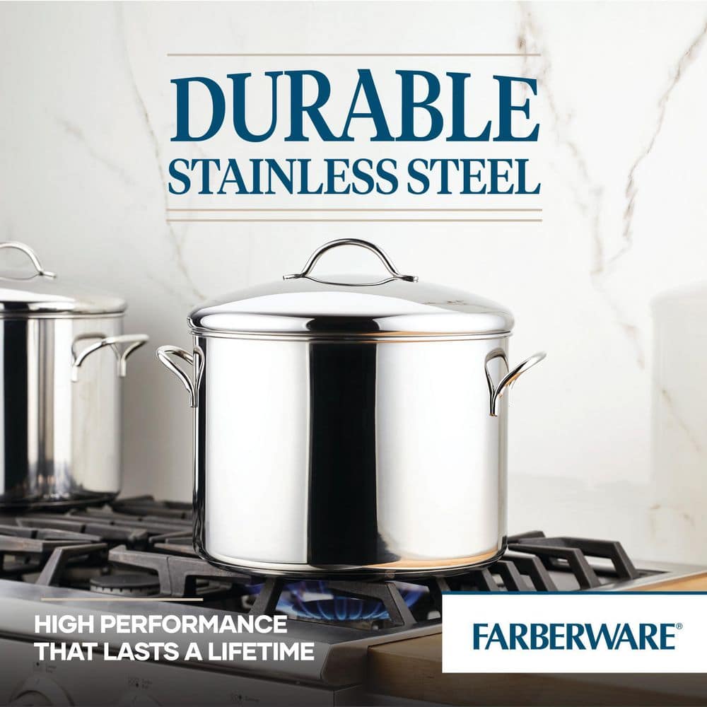 Farberware Classic 12-Quart Stainless Steel Stockpot with Lid