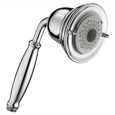 FloWise 3-Spray 4.5 in. Single Wall Mount Handheld Shower Head in Polished Chrome