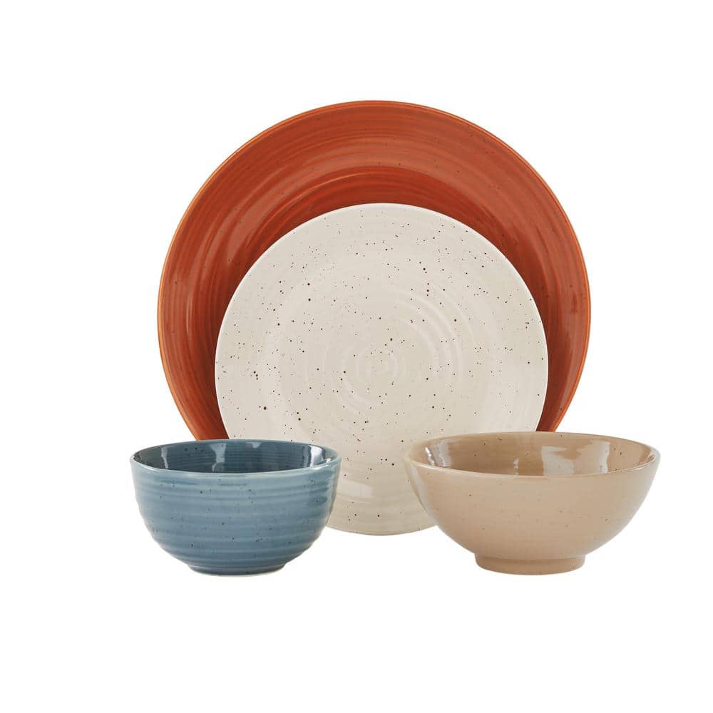 Siterra Painter's Palette 16-Piece Stoneware Dinnerware Set