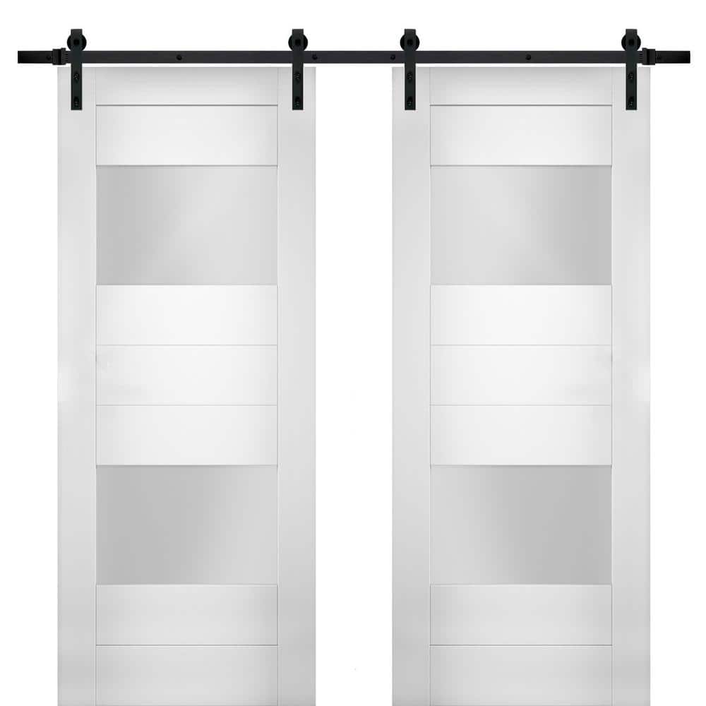 Assemble Required 64 in. x 84 in. Single Panel White Solid MDF Barn Door Slab price history on PriceWatchPro