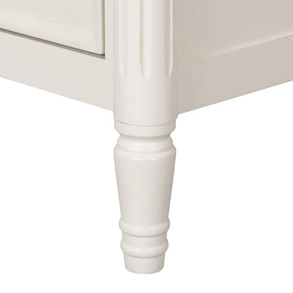 Furniture of America Whitfield Modern French White 6-Drawer 62 in