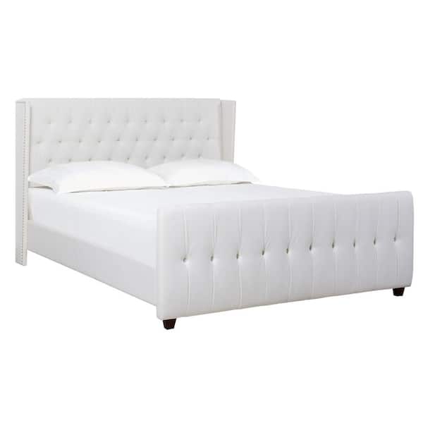 Jennifer Taylor Antique White King David Upholstered Bed 5203046902