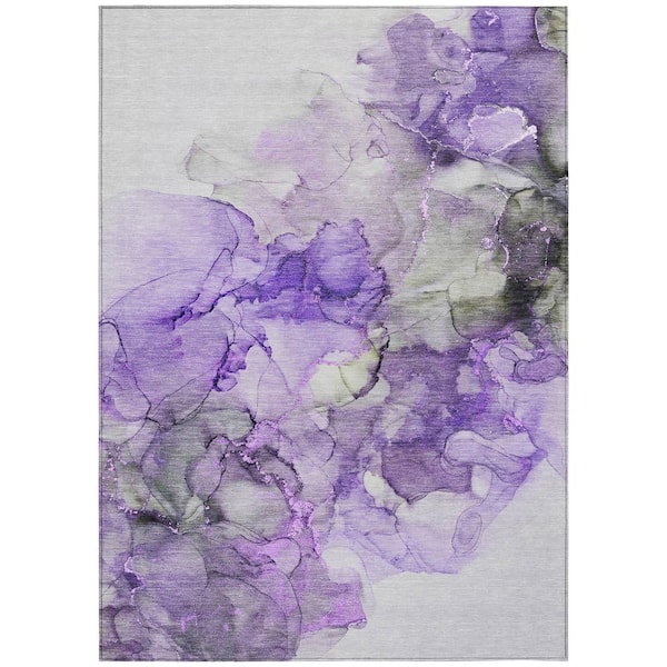 Addison Rugs Chantille ACN520 Purple 5 ft. x 7 ft. 6 in. Machine Washable Indoor/Outdoor Geometric Area Rug