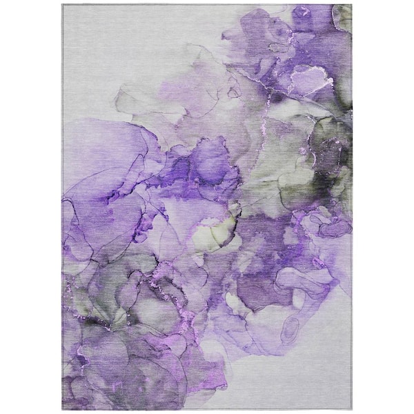 Addison Rugs Chantille ACN520 Purple 8 ft. x 10 ft. Machine Washable ...