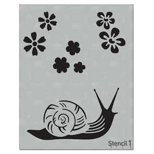 Snail and Flowers Stencil