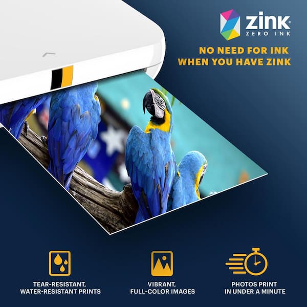 Kodak 2 in. x 3 in. Premium Zink Photo Paper Compatible with Smile, Step  and Printomatic (50-Sheets) RODZ2X350 - The Home Depot