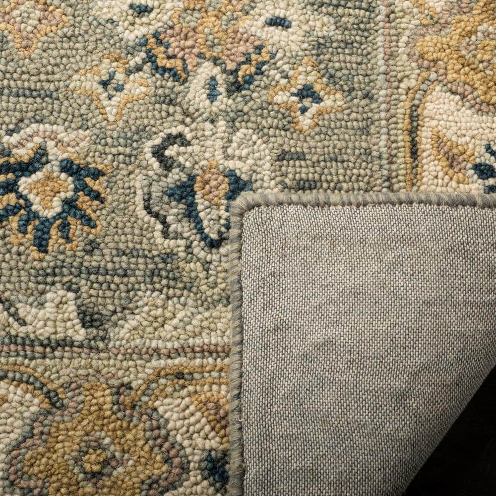 Ivory Round Hand-Tufted Wool Area Rug