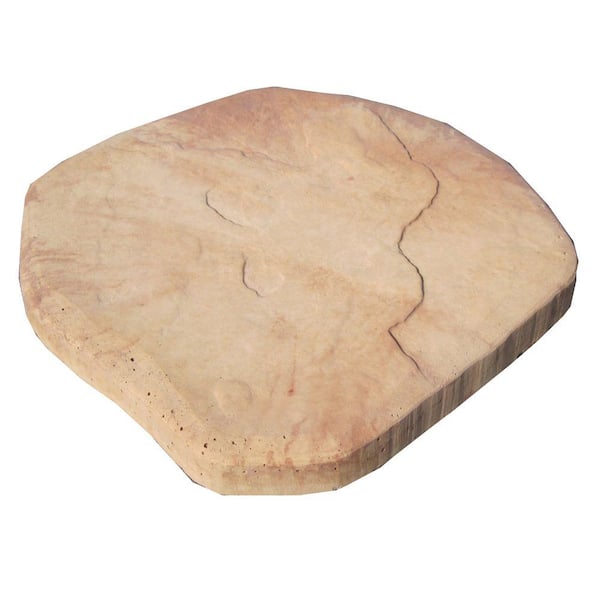 Classic Stone 12 in. x 11 in. x 1.5 in. Irregular El Paso Sandstone Tan Blend Concrete Step Stone