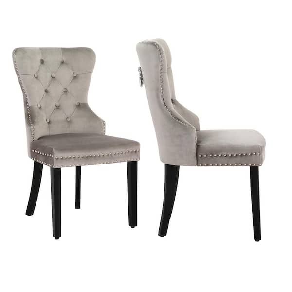 grey felt dining chairs