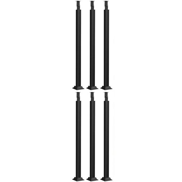 10pcs 1/2" Iron Baluster Swivel Shoes - Adjustable Angle With Screws For Stair Railing - Satin Black - View #10