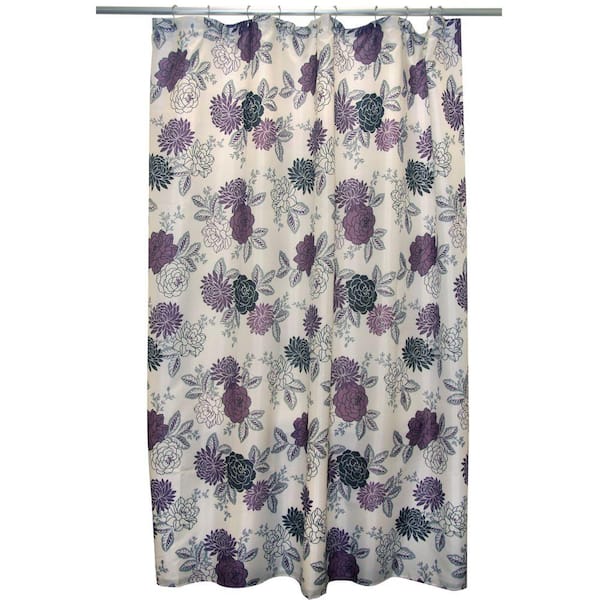 Famous Home Fashions Cheri Purple Shower Curtain