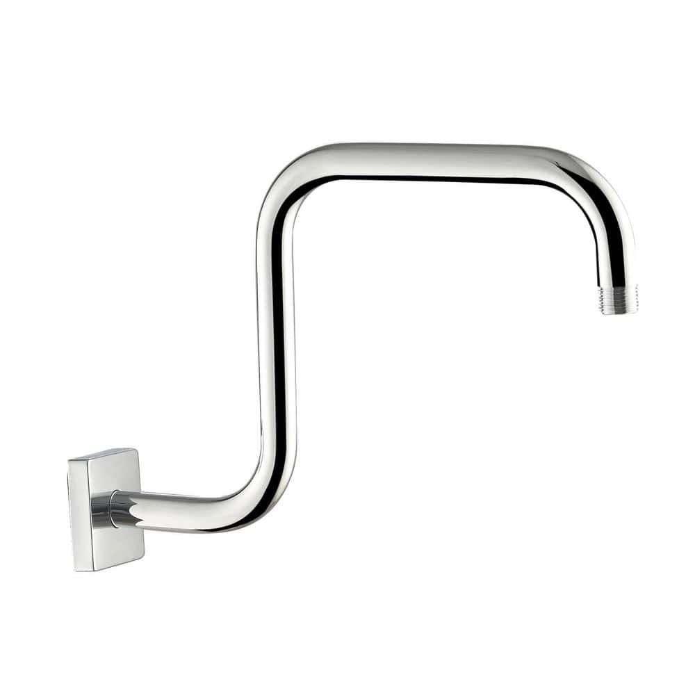 MODONA Gooseneck Square Rain Shower Arm with Flange