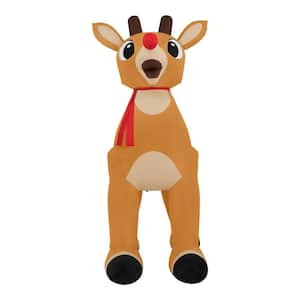 14 ft Pre-Lit LED Airblown Standing Rudolph with Scarf Christmas Inflatable