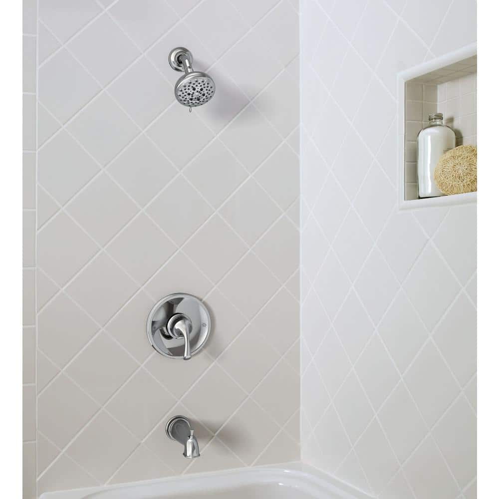 Idora Chrome Wall Mounted Tub and Shower Set