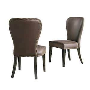 Savoy Espresso Upholstered Side Chairs (Set of 2)