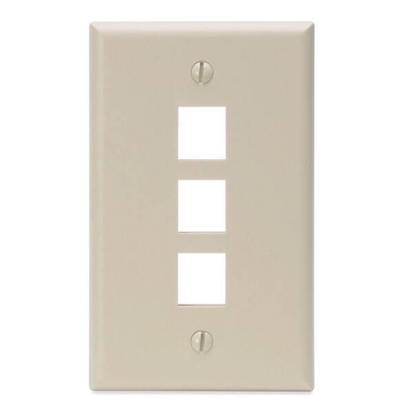 Leviton White 1-Gang Data Jack Wall Plate (1-Pack)