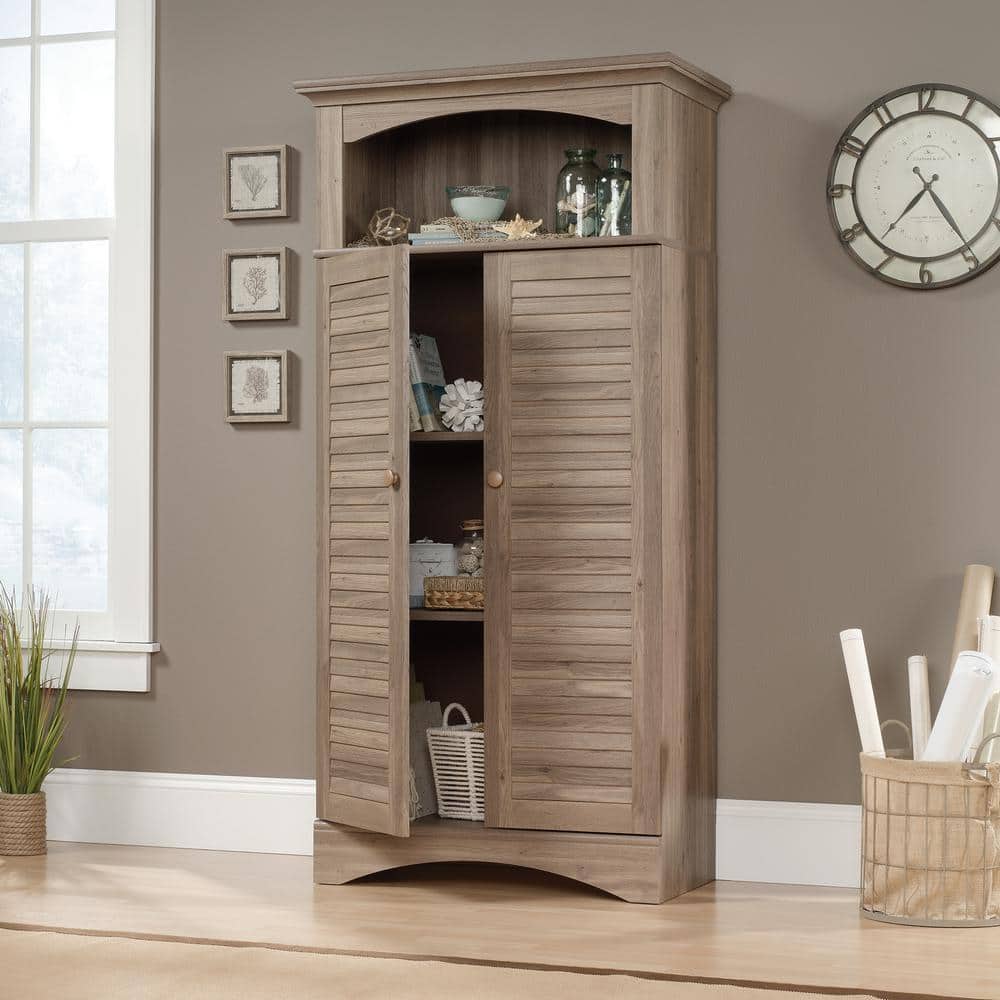 White Two-Tier Storage Unit with Natural Baskets