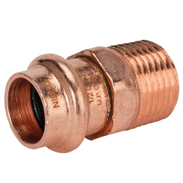 NIBCO 1/2 in. Copper Press x MIP Pressure Male Adapter