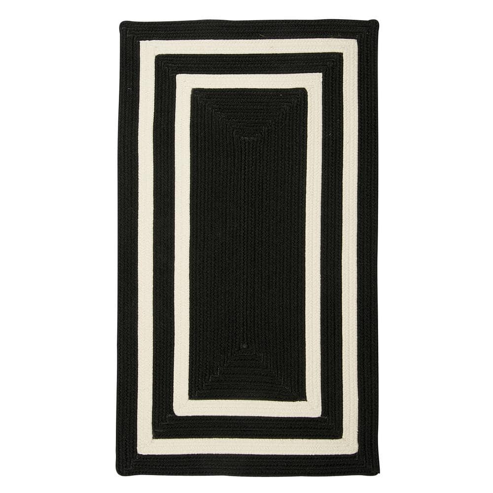 Home Decorators Collection Solid Black 5 ft. x 8 ft. Braided Indoor/Outdoor  Patio Area Rug H031R060X096S - The Home Depot