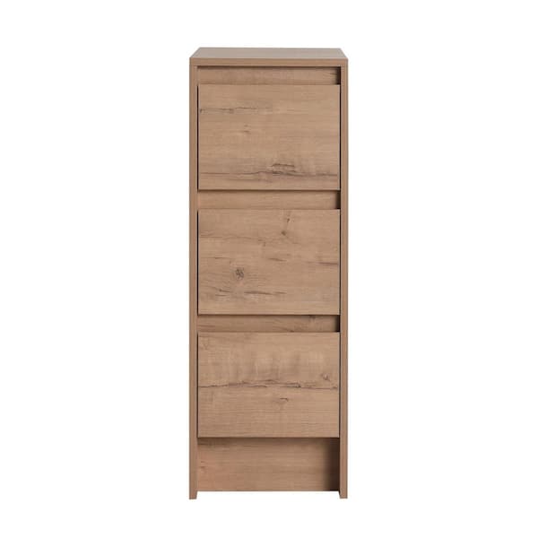 11.8 in. W Freestanding Storage Cabinet in Brown 1-Pieces Unassembled