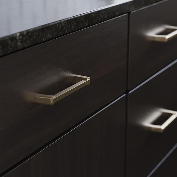 10-Pack Modern Brace 5-1/16 in. (128 mm) Modern Champagne Bronze Cabinet Pulls