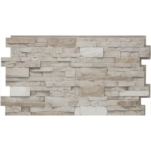24 in. x 48 in. Stacked Stone #45 Almond Taupe Stone Veneer Panel
