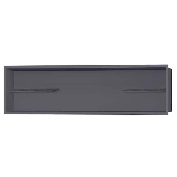 48 in. W x 12.6 in. H x 4 in D Stainless Steel Single Shelf Recessed Shower Niche in Gun Metal Black
