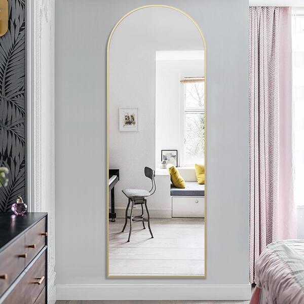 Pexfix 65 In X 22 Modern Arched, Arch Leaning Floor Mirror Golden Goose
