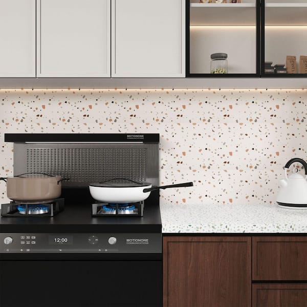 11.8 in. x 11.8 in. Floral White Peel and Stick Wall Tiles, PVC Wall Backsplash (10-Pack, Cover 9.6 sq. ft.)