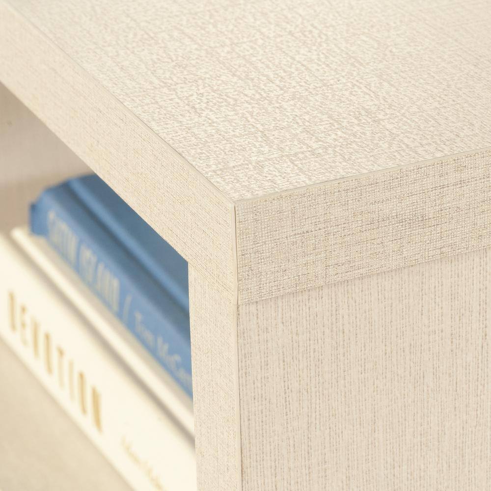 White Wood L-Shaped Corner Desk with Drawer and Filing Cabinet