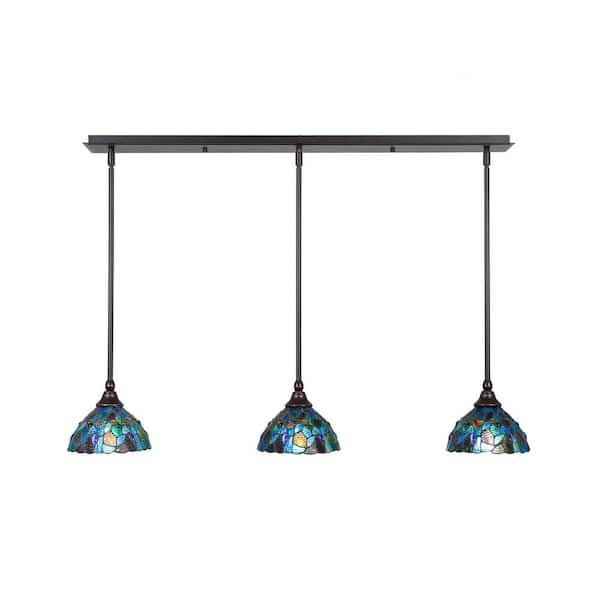 Livingston 100-Watt 3 Light Dark Granite Linear Pendant Livingston 100-Watt 3 Light Dark Granite Linear Pendant