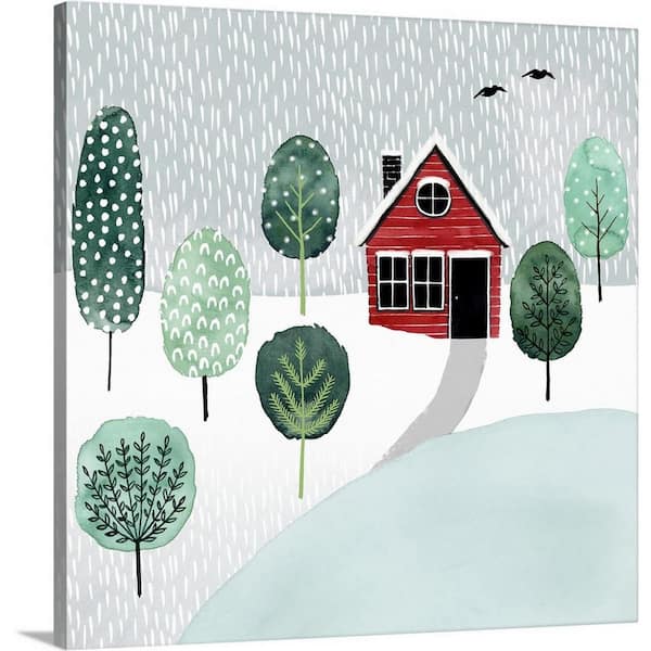 16 in. x 16 in. Christmastown II by Grace Popp Canvas Wall Art