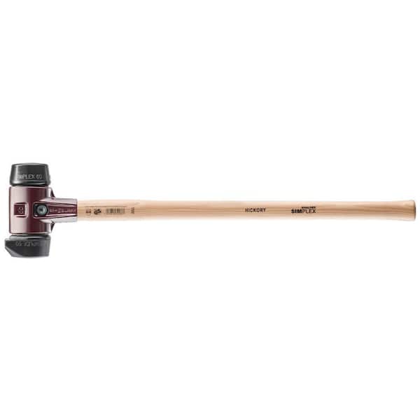 Simplex 4 lbs. Mallet with 60 Long Handle Black Rubber, Stand-Up Black Rubber Inserts