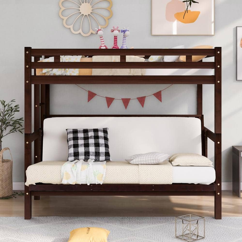 Twin over full futon 2024 bunk bed with mattress